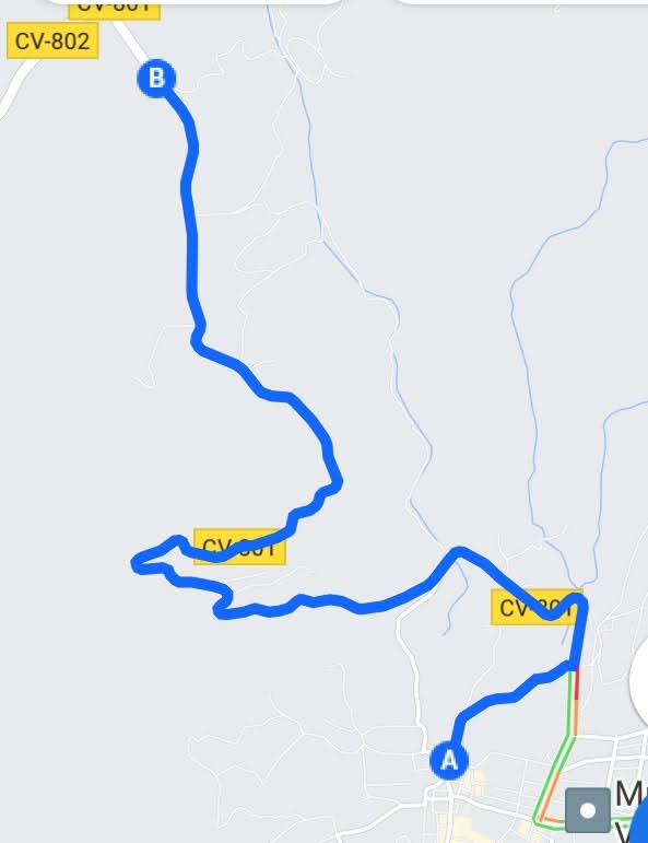 Recorrido Subida LES REVOLTES d'IBI 2019